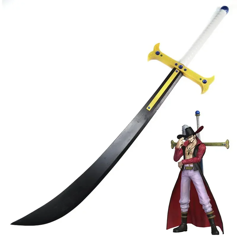 110 см Cosplay аниме шоу One piece Dracule Mihawk Sabre The night star Sword оръжие дървена модел на меча подпори за костюмированной партита подарък