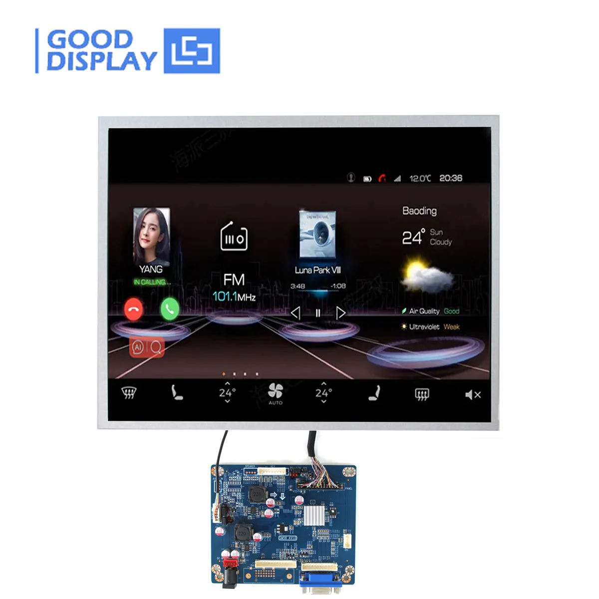 12,1-инчов TFT-LCD дисплей, GDTL121XL-S05 + Такса за разработка на GDTZ-SW1665VTTV-3V0