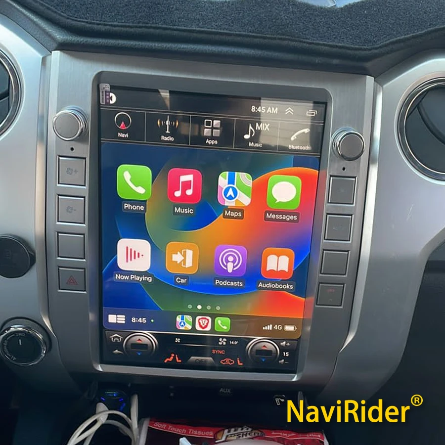12,1-инчов Радио Android 13 Tesla Style Екран За Toyota Tundra 2014-2020 Автомобилен Мултимедиен Плейър Стерео Gps Безжична Carplay
