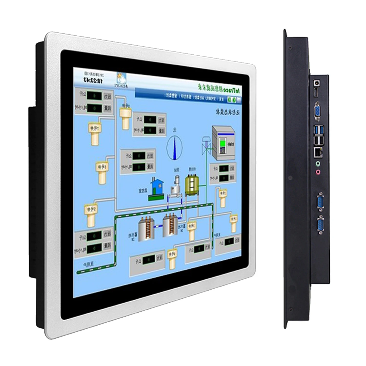 17-Инчов-Вградени Индустриален Компютър Tablet PC Panel All-in-one С Капацитивен Сензорен екран за Win10 Pro / Linux 1280*1024