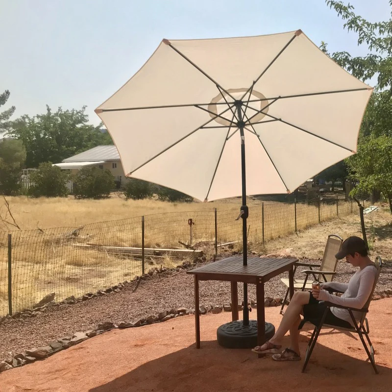2.7 m Чадър за вътрешен двор, Открит басейн, градинска маса, чадър от слънцето, Плажен чадър, мебели за къмпинг