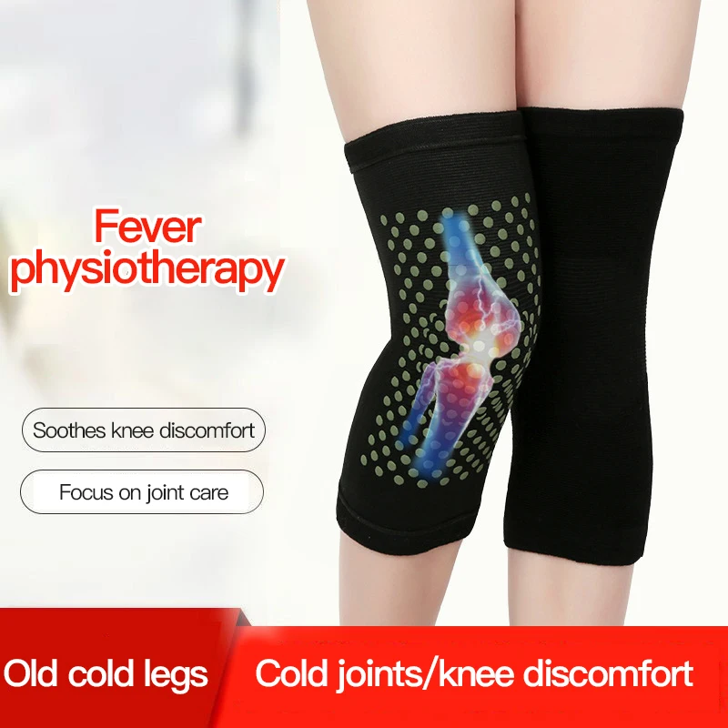 2 елемента Самонагревающиеся подкрепа на коленете Наколенник топъл за облекчаване на болката при артрит, ставни болки и възстановяване след травми Колан Масажор за коляното за краката