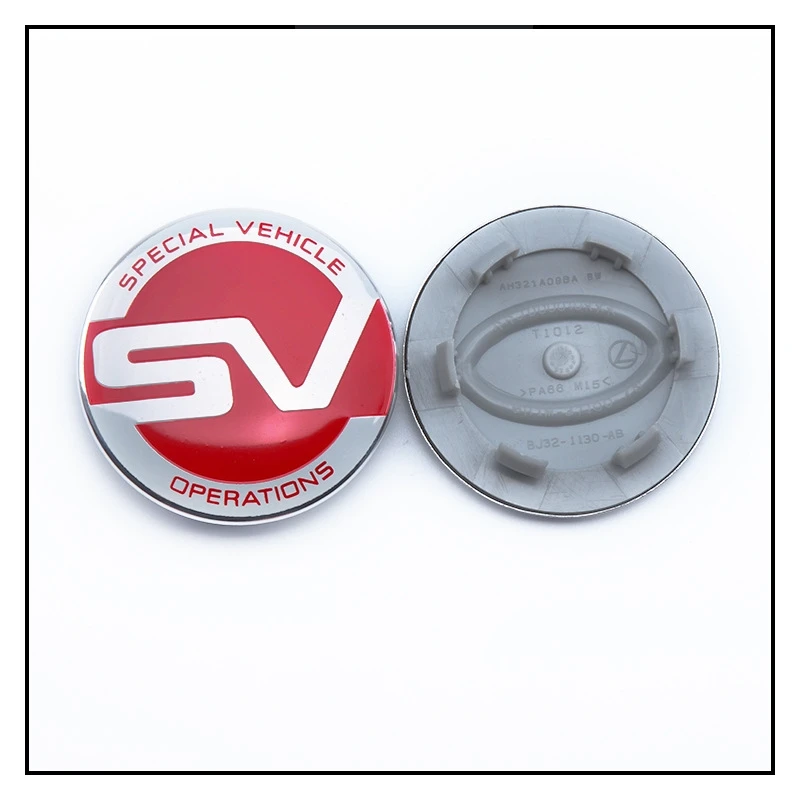 4шт x 62 мм ABS Букви SV SVR Капачки централна главината на колелото на автомобила За аксесоари на Land Range Rover Sport, Discovery