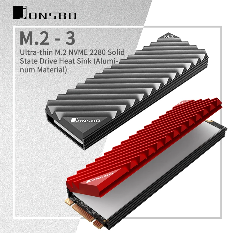 JONSBO M. 2 SSD NVMe Радиатор 2280 Твърд Диск Алуминиев Радиатор с Термопастой Аксесоари За КОМПЮТРИ