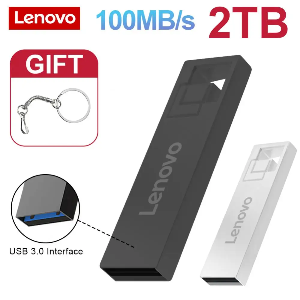 Lenovo 2 TB Преносим Флаш Диск е 1 TB Високоскоростен Метална U-интерфейс диск USB3.0 Водоустойчив Memoria Usb Флаш диск, 128 GB Безплатна доставка