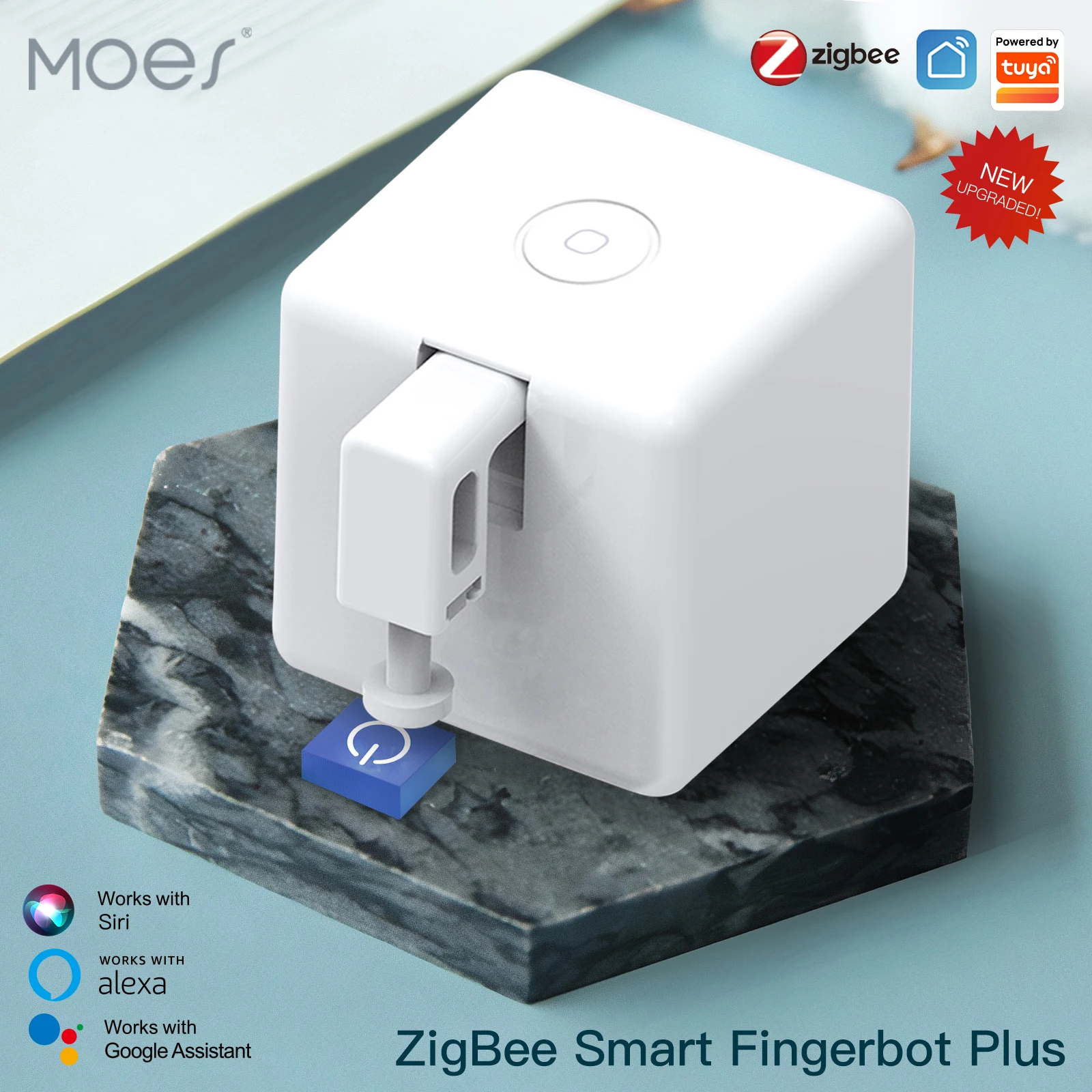 MOES Sasha Fingerbot Button Pusher Нов пальчиковый робот ZigBee Smart Life App автоматично превключване на Гласово Управление Алекса Google Home