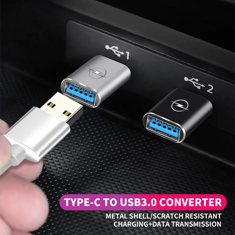 OTG Адаптер Type C USB 3.0 Type C Конвертор USB C между Мъжете и USB-Жени За Opel Astra J G H K Insignia Corsa D Mokka Zafira