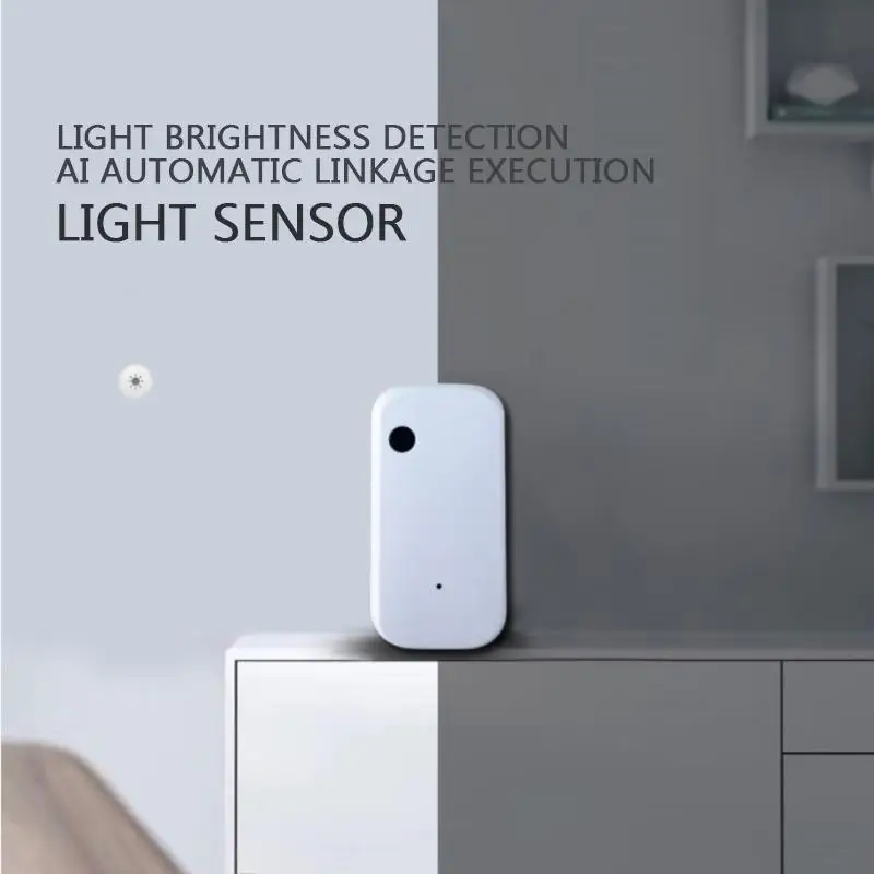Sasha Zigbee WIFI Сензор за осветление Smart WiFi Сензор за яркост Smart Home Поддръжка на приложения Алекса Home Smartlife