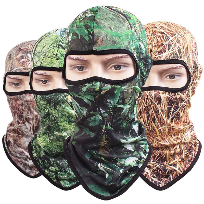 Велосипедна балаклава, военен камуфлаж в джунглата, защита от качулка за лов, риболов, военна тактическа игра, шал върху цялото лице, маска на главата.