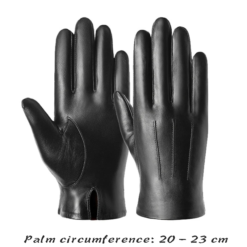 Висококачествени зимни ръкавици от естествена кожа за мъже, топло ръка, нови черни ръкавици 2023 година
