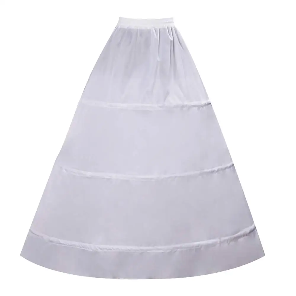 Дамски долната пола с кринолином, пола с 3 обръча, еластична долната пола полуприлегающего силует за сватбен балната зала рокли, сватбена рокля