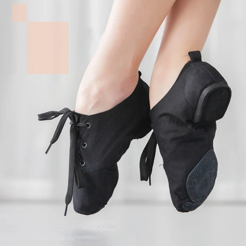 Детски танцови обувки Дамски танцови обувки парусиновая обувки за джаз танци с ниско деколте Балетные обувки съвременна форма за възрастни мъже