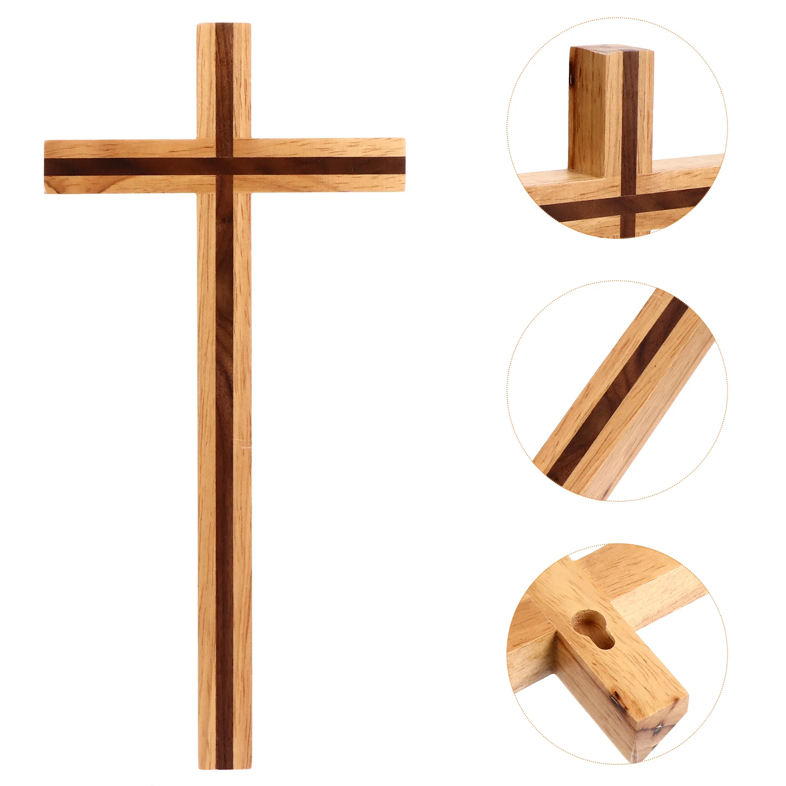 Дървен кръст Ръчно изработени Дървен Кръст, Окачена на стената Католическата Разпятие Дървени Кръстове за домашни сватби