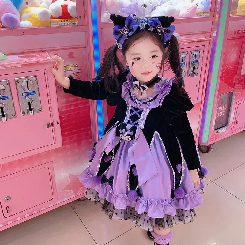 Есен Нова Рокля на Принцеса Sanrio Kuromi в стил Лолита