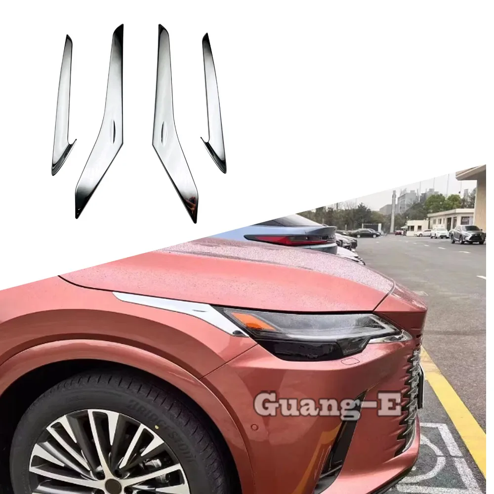 За Lexus RX 350 350 h, 450 h + 500 h 2022 2023 2024 ABS Огледало на Автомобила Фарове За Вежди Светлина Капачка на Тампон 4 бр. Аксесоари