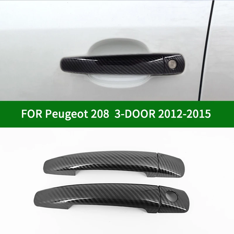 За Peugeot 208 GTI 2012-2015 Аксесоар с модел от въглеродни влакна, завърши 2-врати дръжки на автомобила 2013 2014