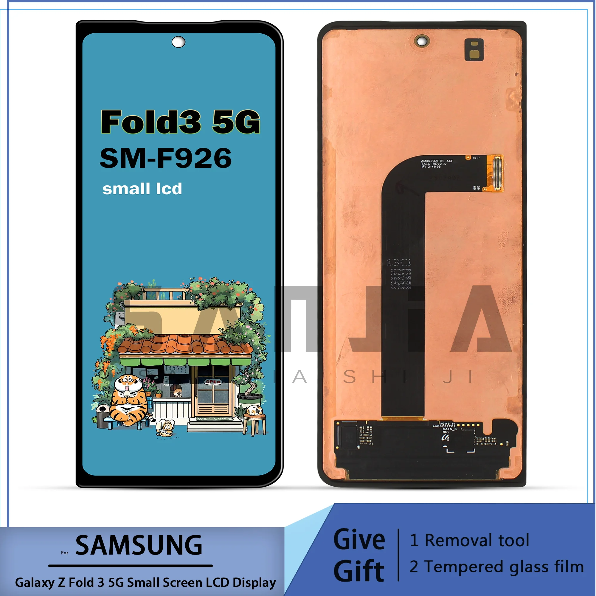 За Samsung Galaxy Z Fold 3 е подходящ за Z Fold 3 5G LCD F9260 F926B дисплей е сензорен екран на Samsung Z Fold35G LCD F926B s