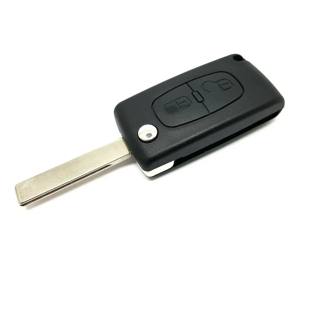 Защитен калъф за ключове от автомобил с 2 бутона за Peugeot 207 307 308 407, аксесоари за модификация на автомобила