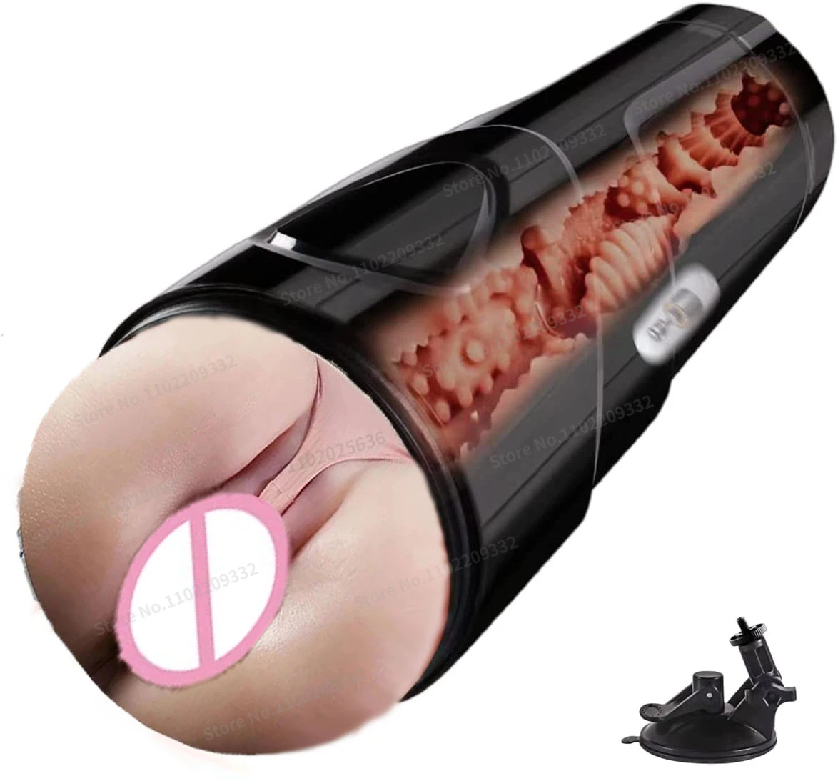 Истински вагинален мастурбатор за мъже Компресиране вибрационна чаша за оргазъм за мастурбация Real Pussy Hands-free Machine Магазин за секс-играчки за възрастни