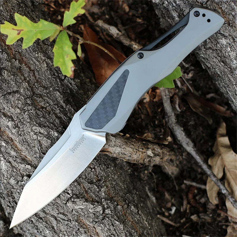 Лапа-на нож Kershaw 5500-KVT Assisted Flipper Knife D2 с двухцветным острие Drop Point, дръжки от алуминиева сплав с вложка от въглеродни влакна