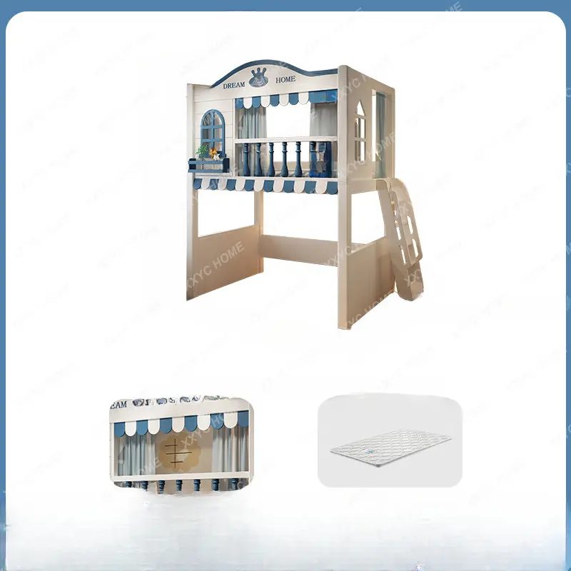 Малка странична масичка Комбинирана легло богат на функции бебешко легло бюро-Легло с Вграден шкаф Двуетажно легло двуетажно легло за деца пуссет