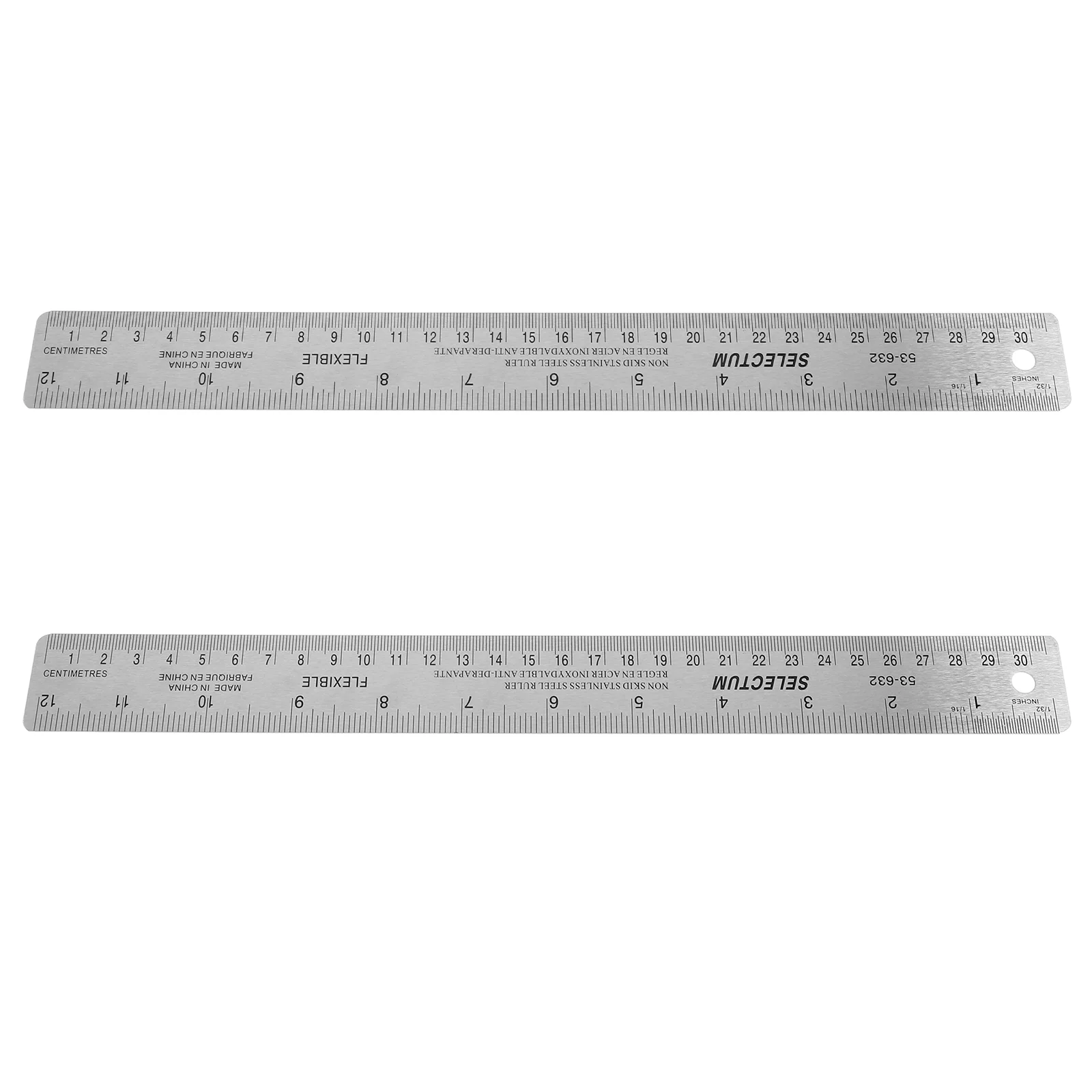 Метална линийка STOBOK от неръждаема стомана: метална линийка от 2 теми с корк субстрат, не е на владетел от метрични в инчове и сантиметри.