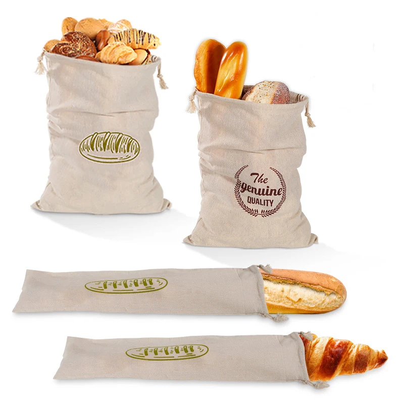 Множество бельо чанта за съхранение на домашен хляб с завязками, устройство за съхранение на хляб, дългогодишна чанта за съхранение на хляб, достъп до кухнята