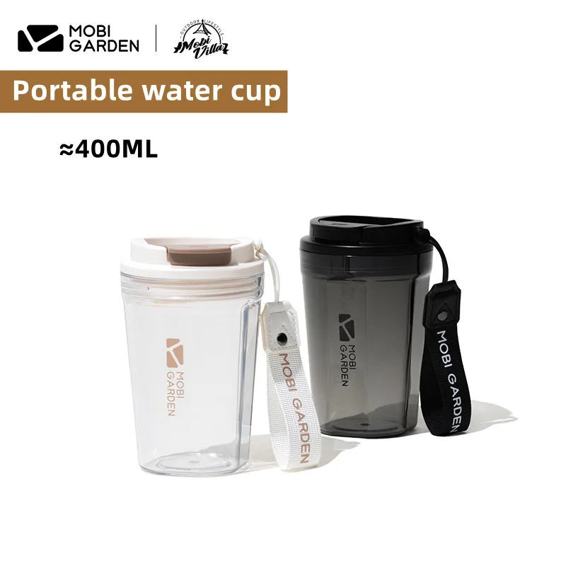 МОБИ GARDEN Water Cup за нощуване на открито Преносима Tritan Water C0up Пътна удобна Пластмасова чаша за кафе