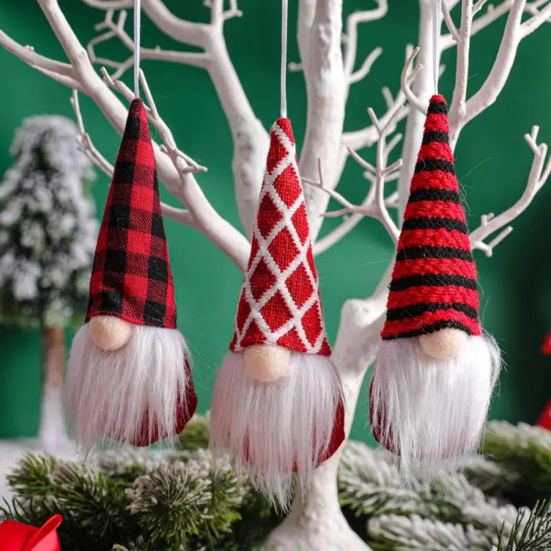 Нови Коледна Украса Вязаный Малък Медальон Коледно Дърво Висулка Горски Старецът Безлични Кукла, Детски Коледни Подаръци Полза