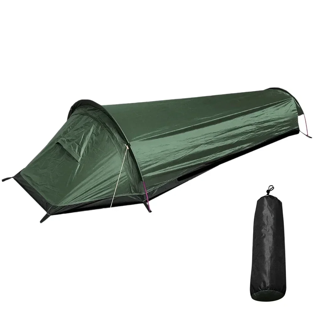 Палатка за къмпинг на един човек, Ultralight Компактен Открит Спален чувал, Палатка по-Голямо пространство, Водоустойчив Калъф за палатка за туризъм
