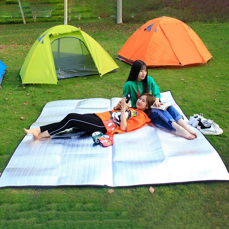 Подложка за къмпинг матрак за палатки, водоустойчив алуминиево фолио, сгъваема подложка за пикник на плажа от EVA