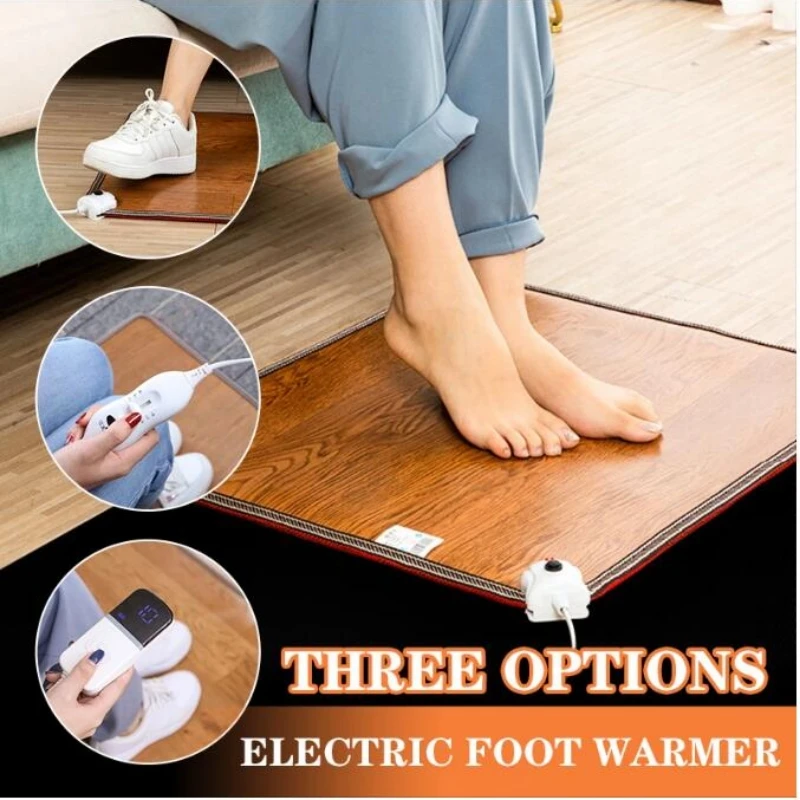 Регулируем кожен нагревателен подложка за краката, електрически уреди, топло на краката, Килим термостат, инструменти за отопление на вашия домашен офис