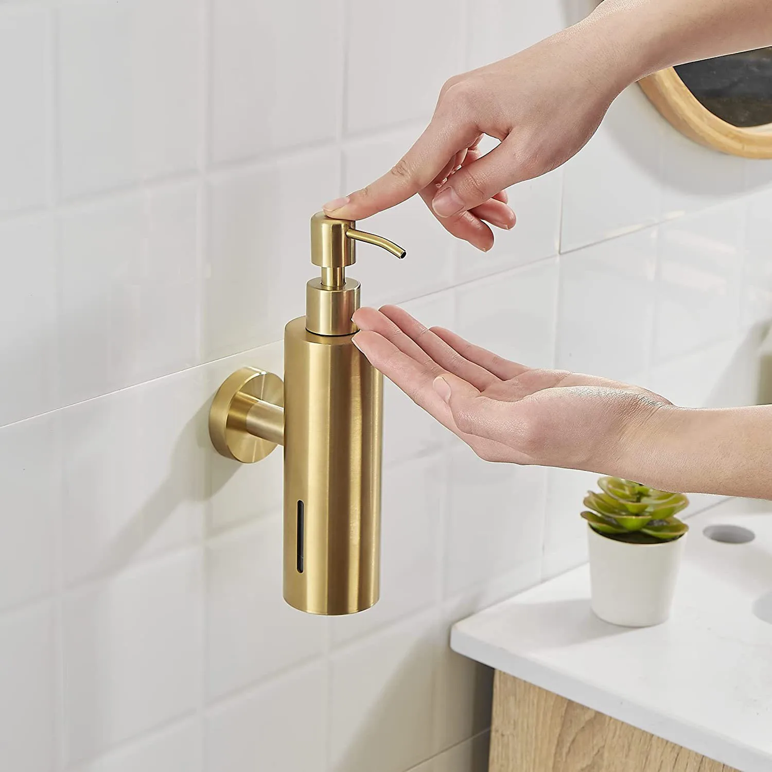 Ръчно опаковка сапун от неръждаема стомана 304 Висококачествен матиран Златен черен Квадратен кръг опаковка от сапун за баня за хотели