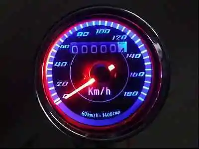 Универсален led индикатор за измерване на скоростта на мотоциклета KMH за Cafe Racer Old School VT