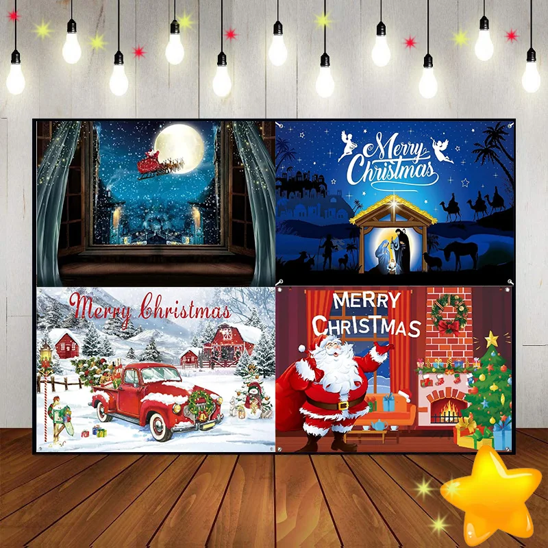 Фон за снимки весела Коледа, Исус, Шейни, Обичай Фон за Рожден Ден, Фонови рисунки в Село, Украса плакат през Зимата